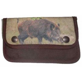 Pochette motif sanglier pour carabine