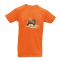 Tee Shirt Orange Sanglier