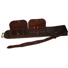 Cartouchière cuir rabats Mixte